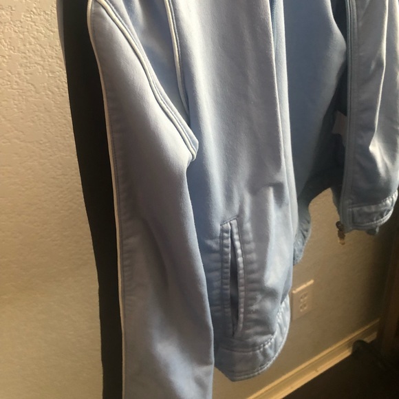 A Puma baby blue with black strips track jacket - Picture 3 of 5